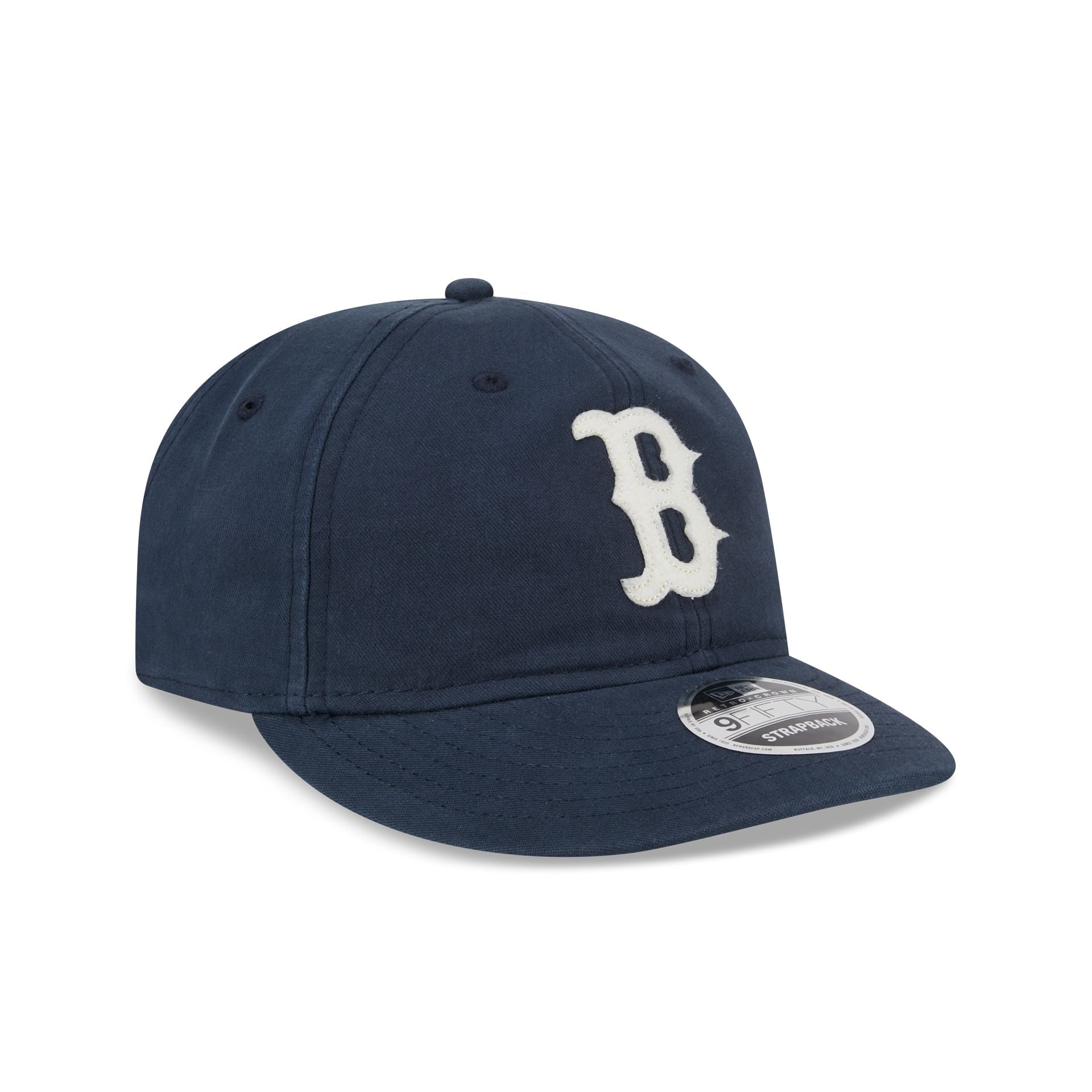 Boston Red Sox Canvas Felt Retro Crown 9FIFTY Strapback Hat